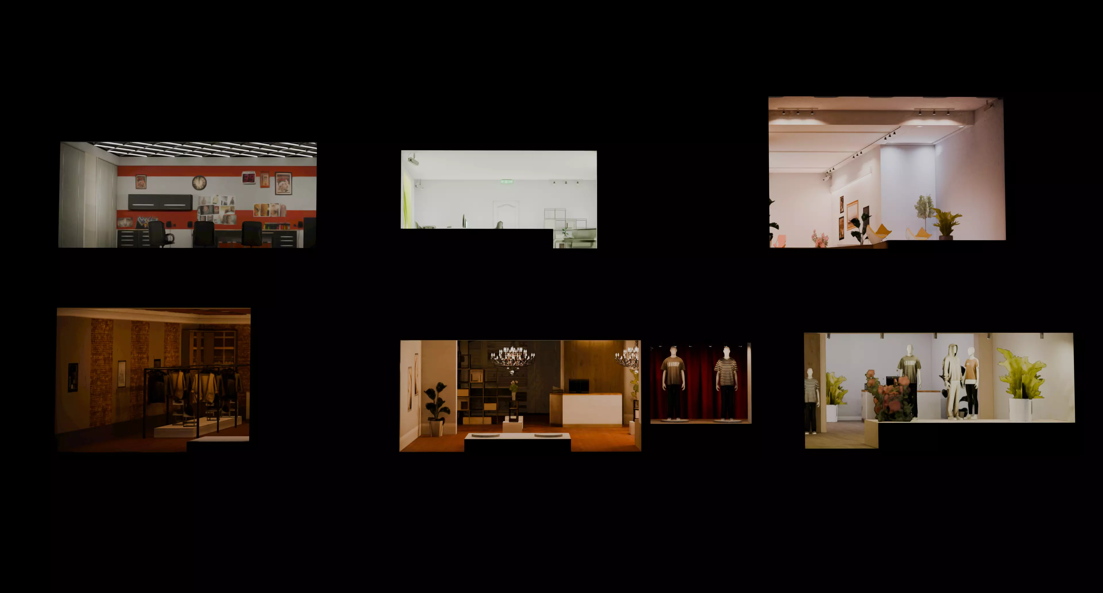 Low Poly Storefront Pack Low-poly 3D model_0