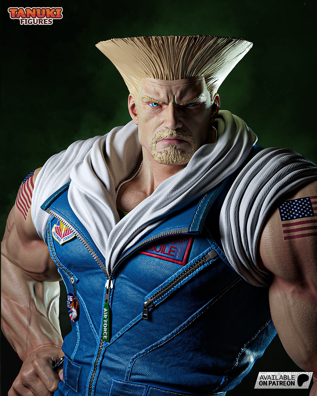 Guile - Street Fighter - Fullsize 3D print model_5