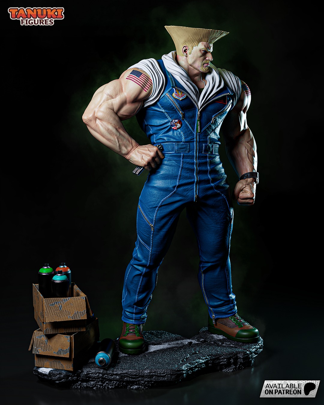 Guile - Street Fighter - Fullsize 3D print model_2