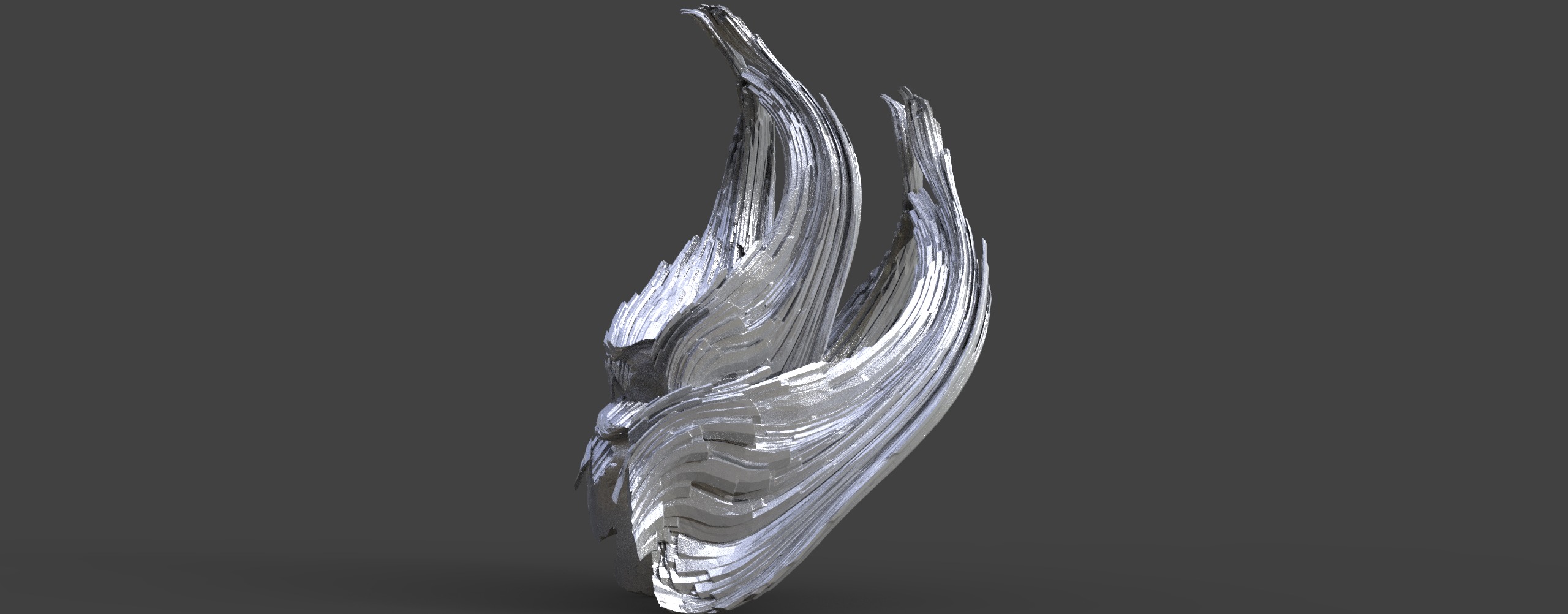 Dark Crystal element wings 3 designs Low-poly 3D model_3