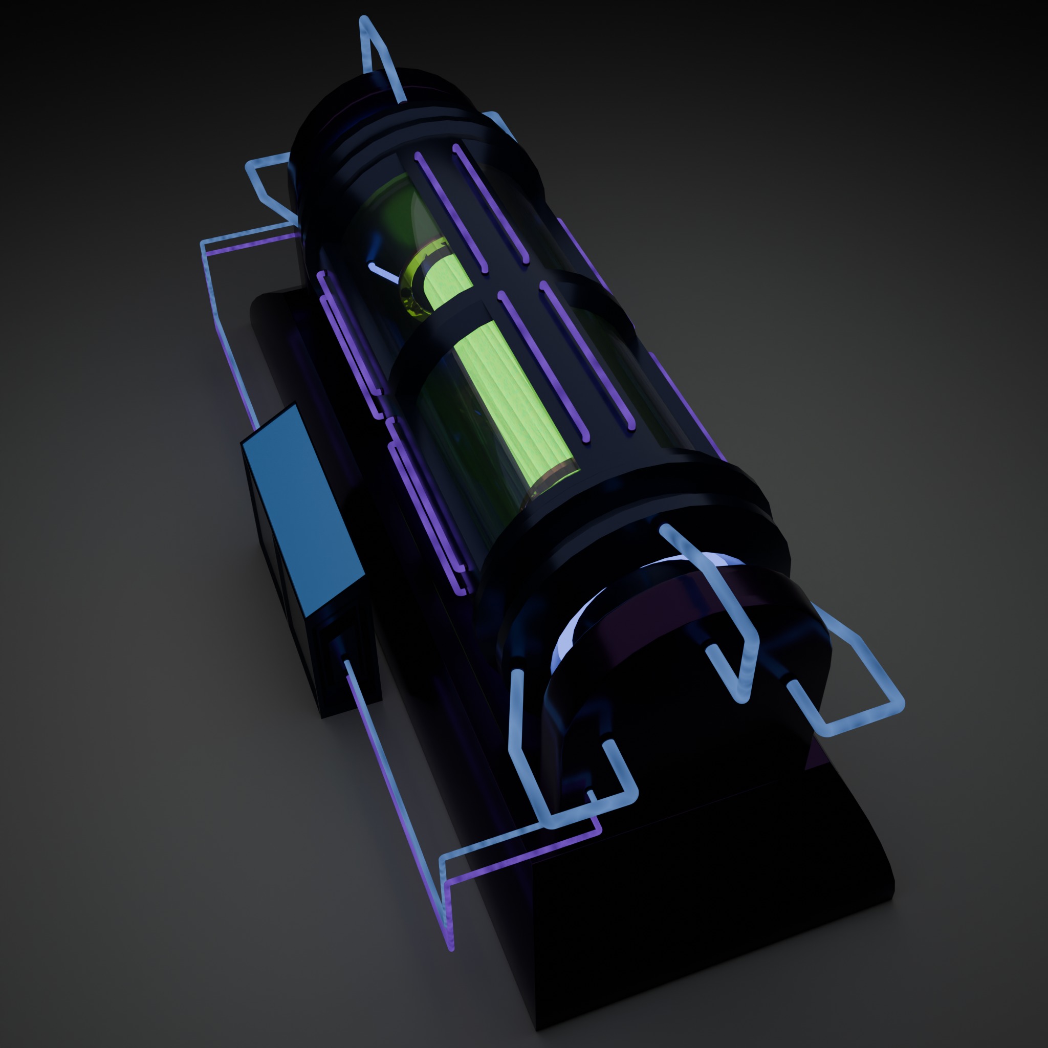 Sci fi Reactor Free low-poly 3D model_2