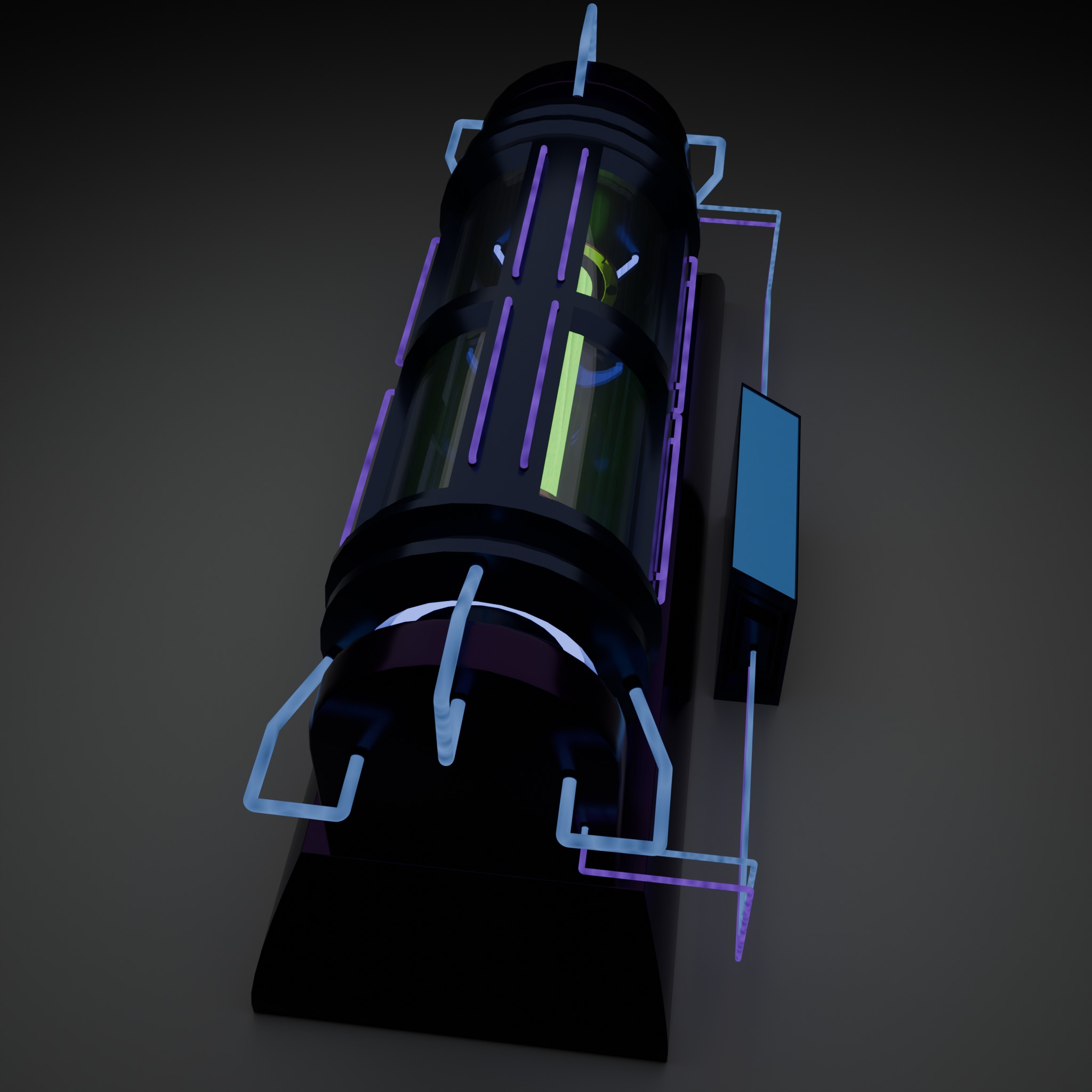 Sci fi Reactor Free low-poly 3D model_7