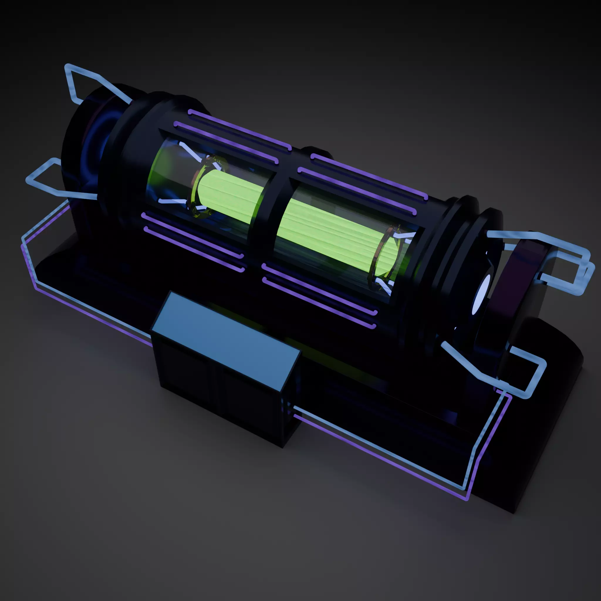 Sci fi Reactor Free low-poly 3D model_0