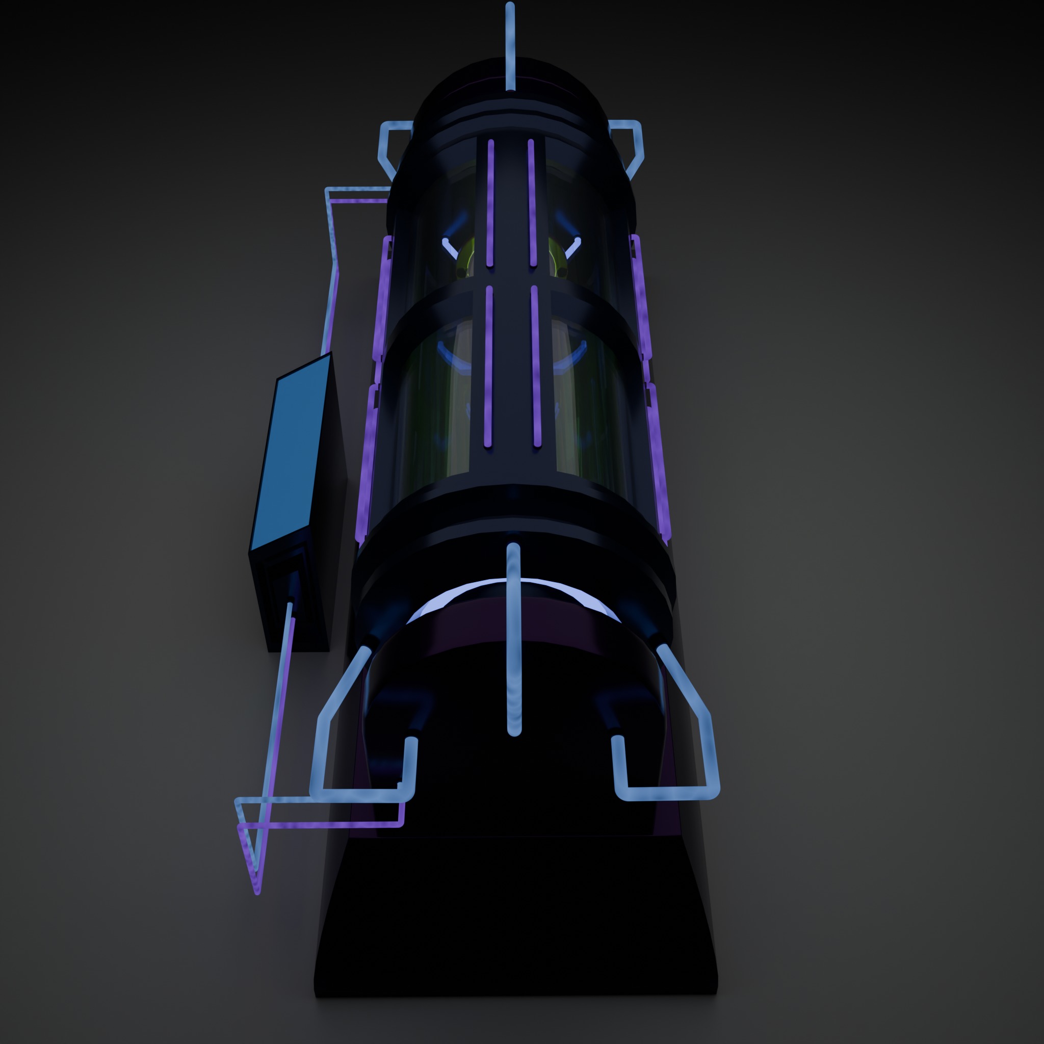 Sci fi Reactor Free low-poly 3D model_3