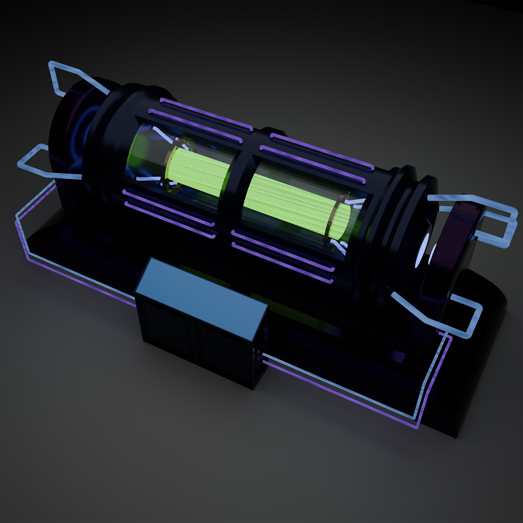 Sci fi Reactor Free low-poly 3D model_8