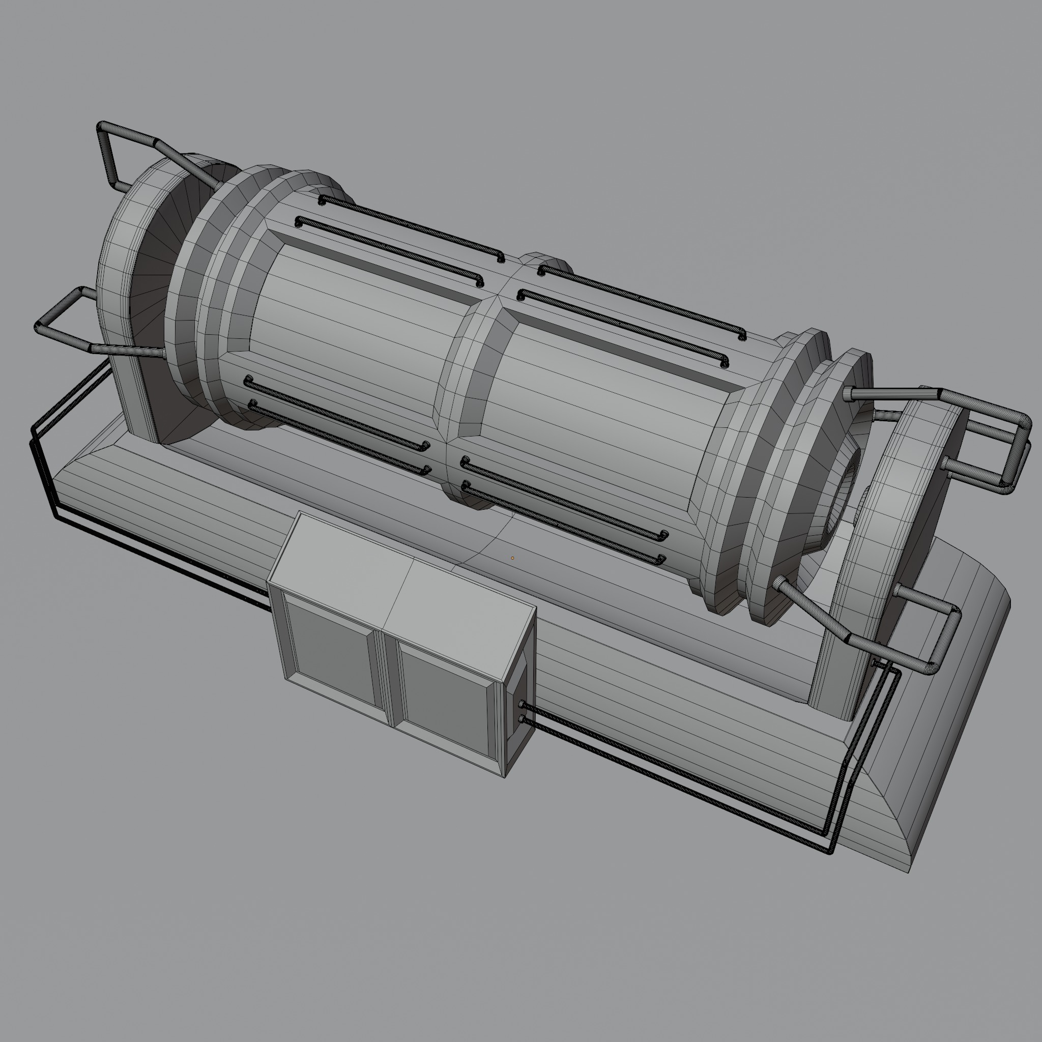 Sci fi Reactor Free low-poly 3D model_9