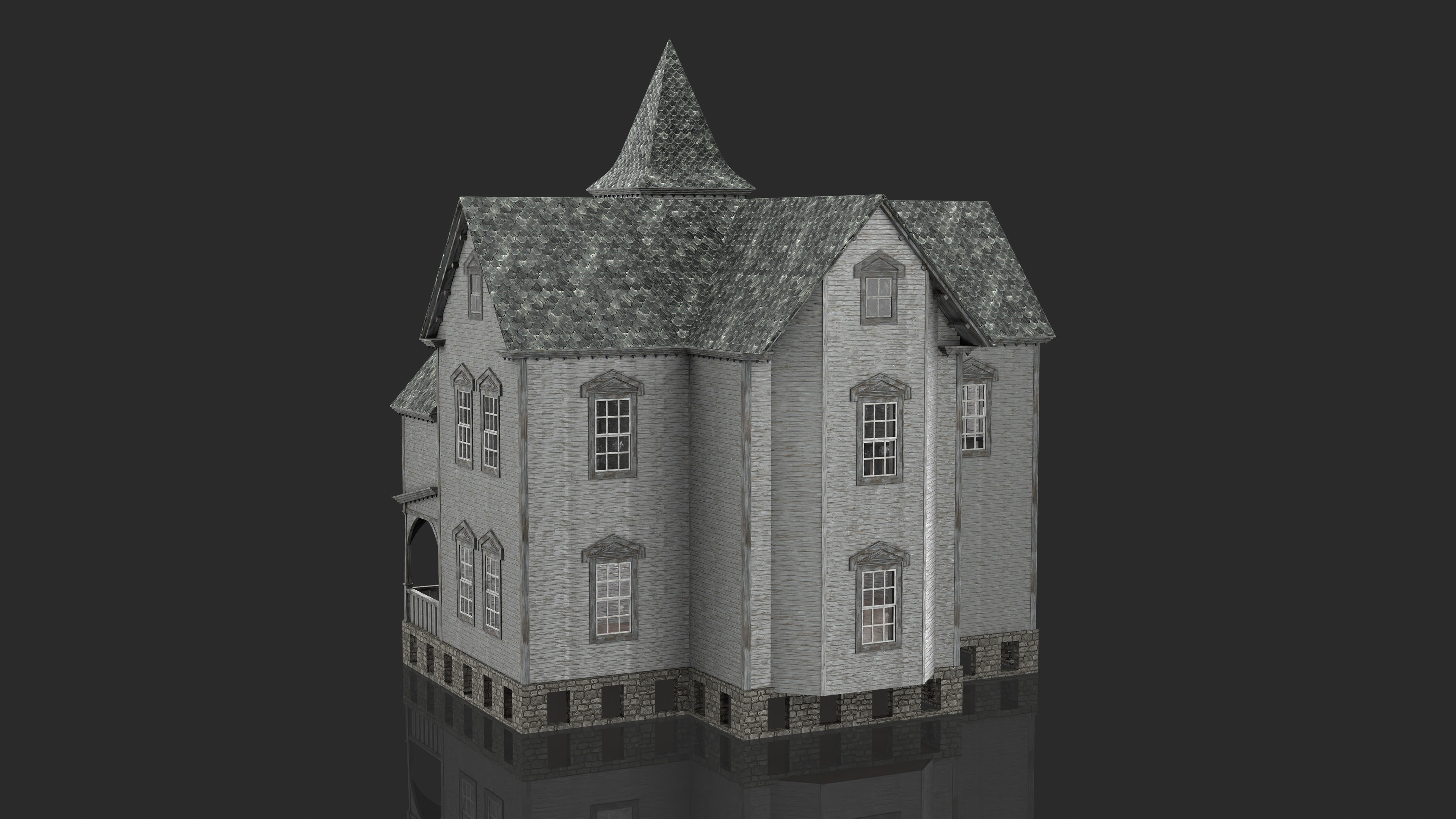 Old Abandoned House 3 3D model_3