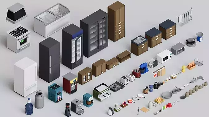 2500 Interior Realistic Furniture Ultimate Mega Pack Collections 3D model 5