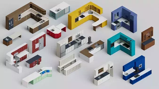 2500 Interior Realistic Furniture Ultimate Mega Pack Collections 3D model 3