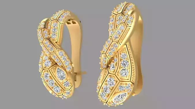 Earrings Bulgari Serpenti 3D print model