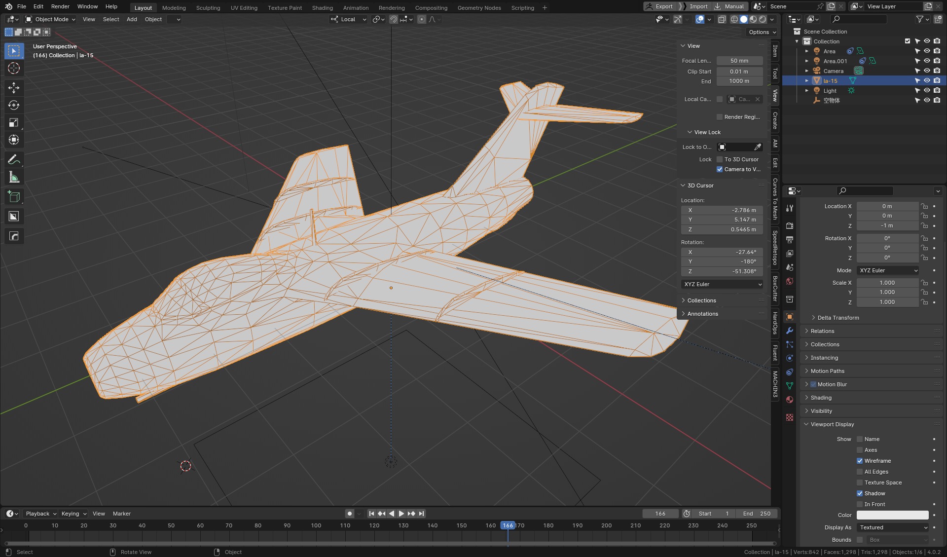 The Lavochkin La-15 Hand painted game model Low-poly 3D model Low-poly 3D model_5