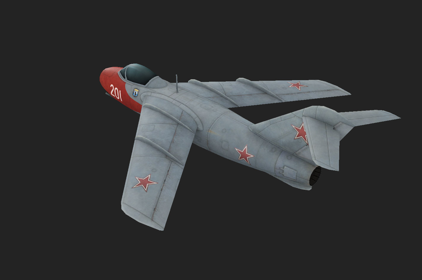 The Lavochkin La-15 Hand painted game model Low-poly 3D model Low-poly 3D model_13