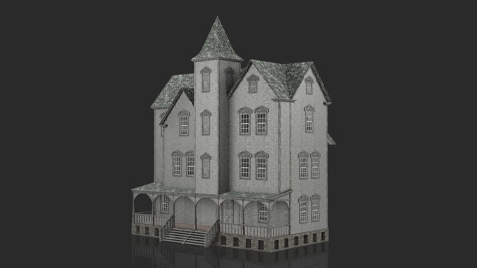 Old Abandoned House 4 3D model 4