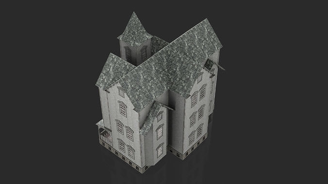 Old Abandoned House 4 3D model 5