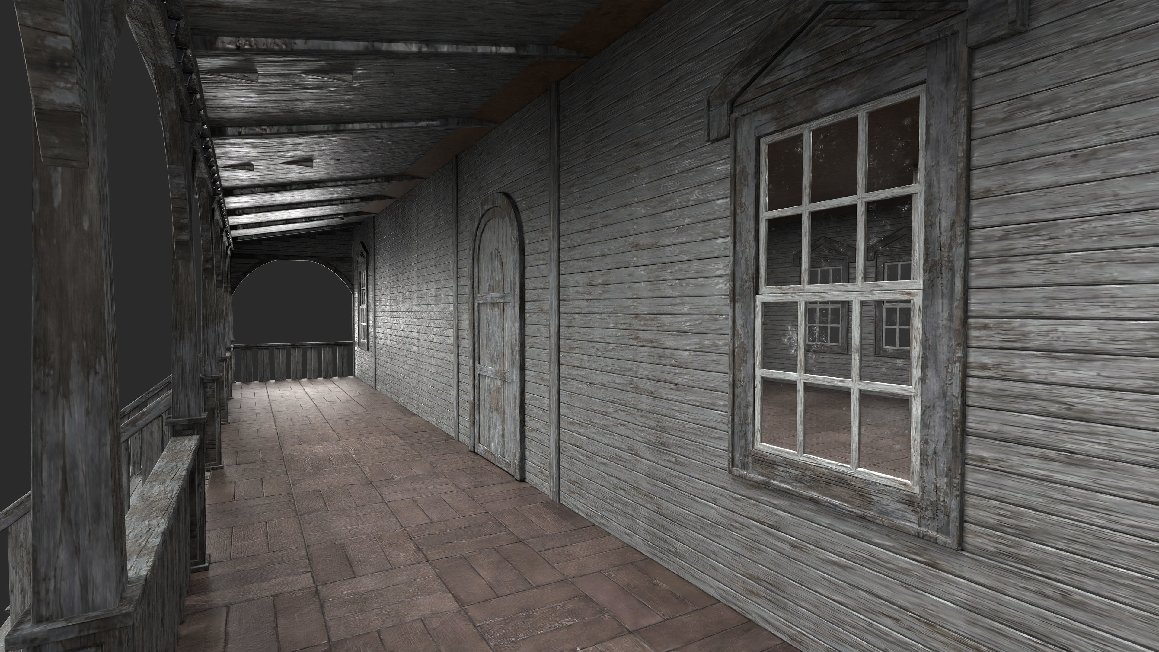 Old Abandoned House 4 3D model_9