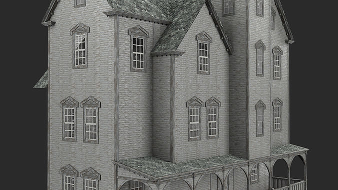 Old Abandoned House 4 3D model 6