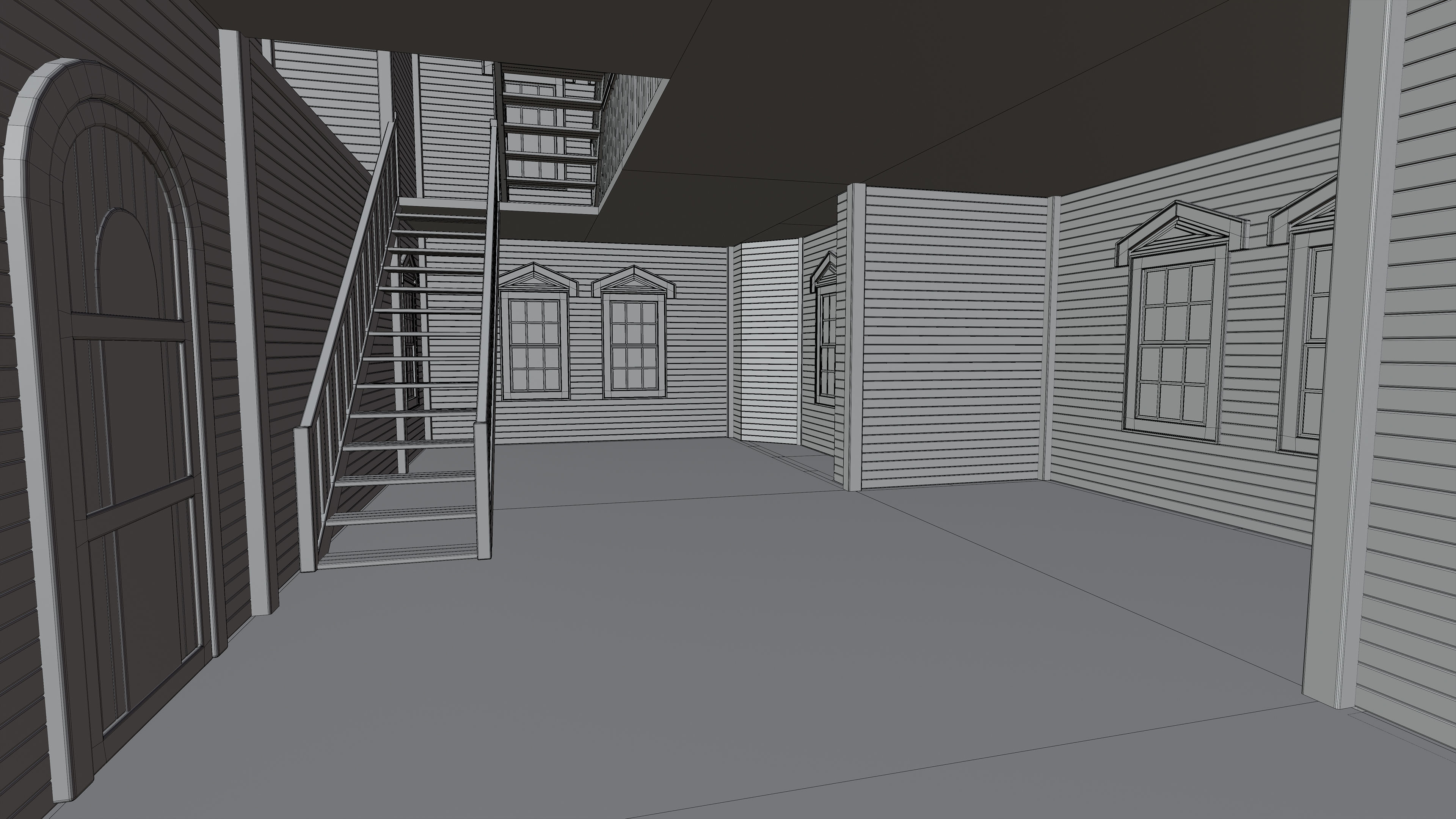 Old Abandoned House 4 3D model_14