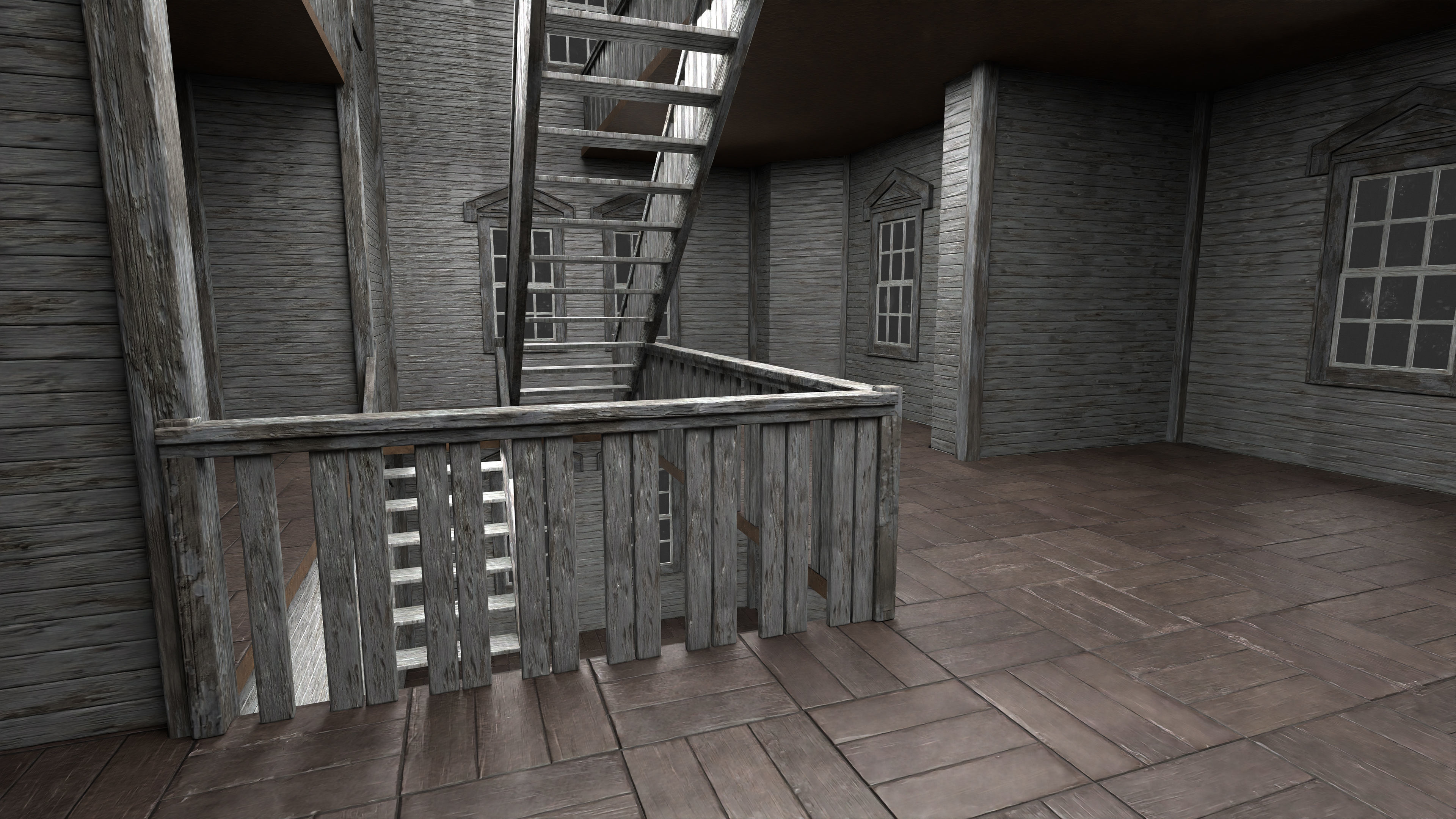 Old Abandoned House 4 3D model_11