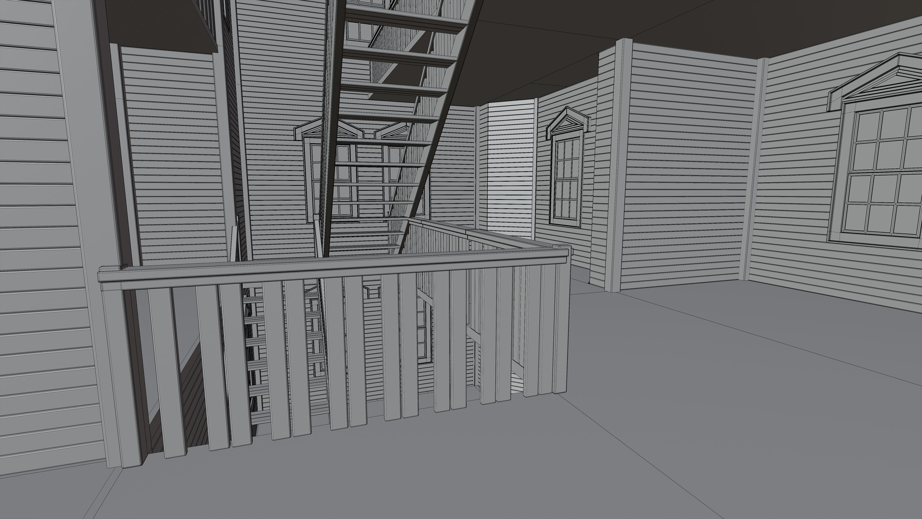 Old Abandoned House 4 3D model_15