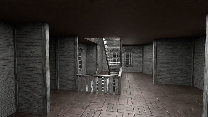 Old Abandoned House 4 3D model 7