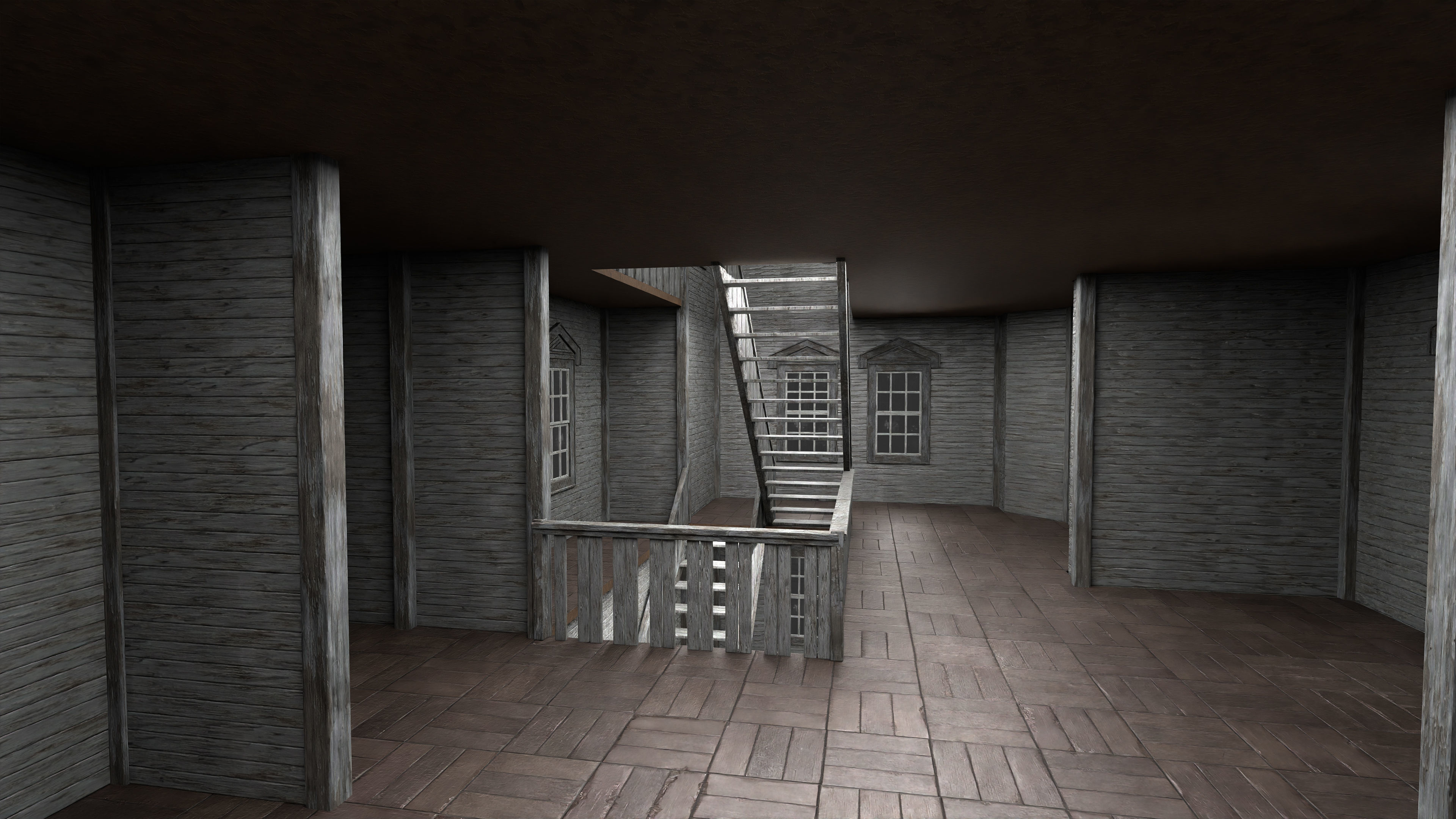 Old Abandoned House 4 3D model_7