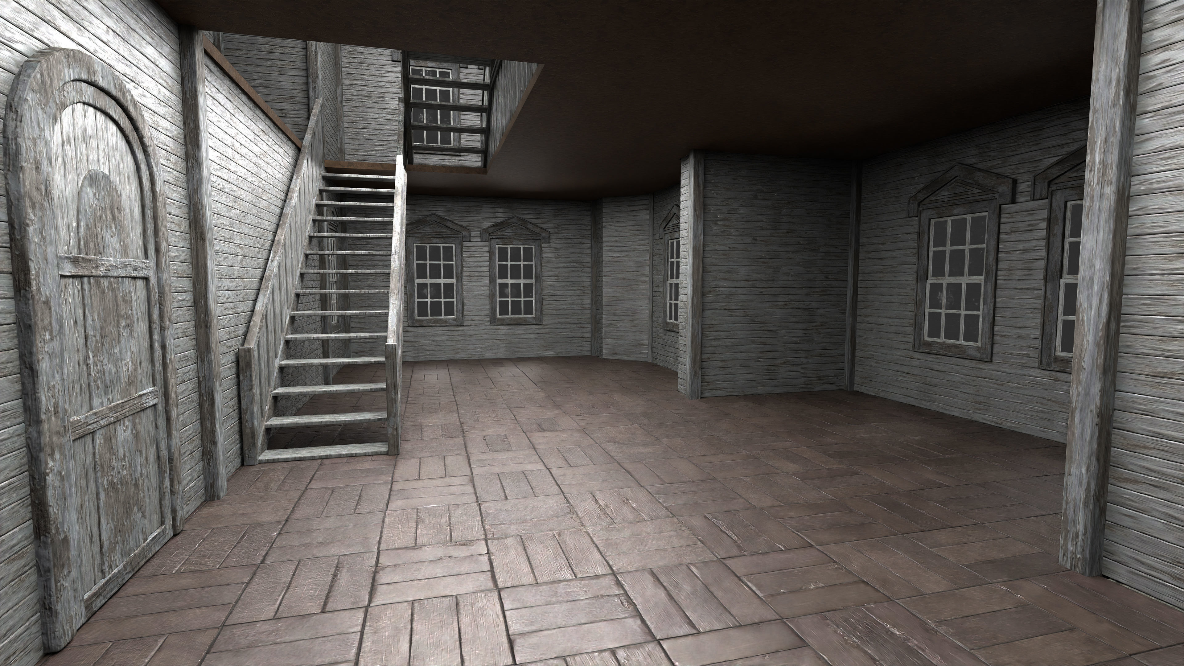 Old Abandoned House 4 3D model_8