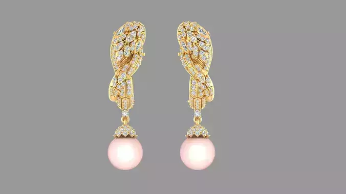 Earrings Bulgari Serpenti With Pearl 