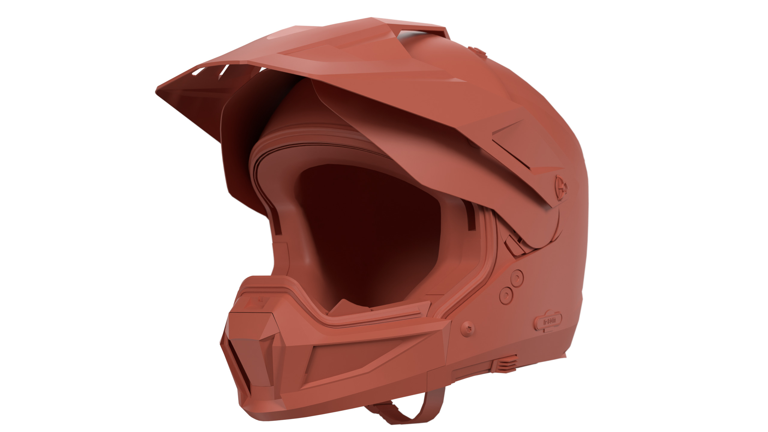 Modular Motorcycle Helmet with 7 modes Low-poly 3D model_20