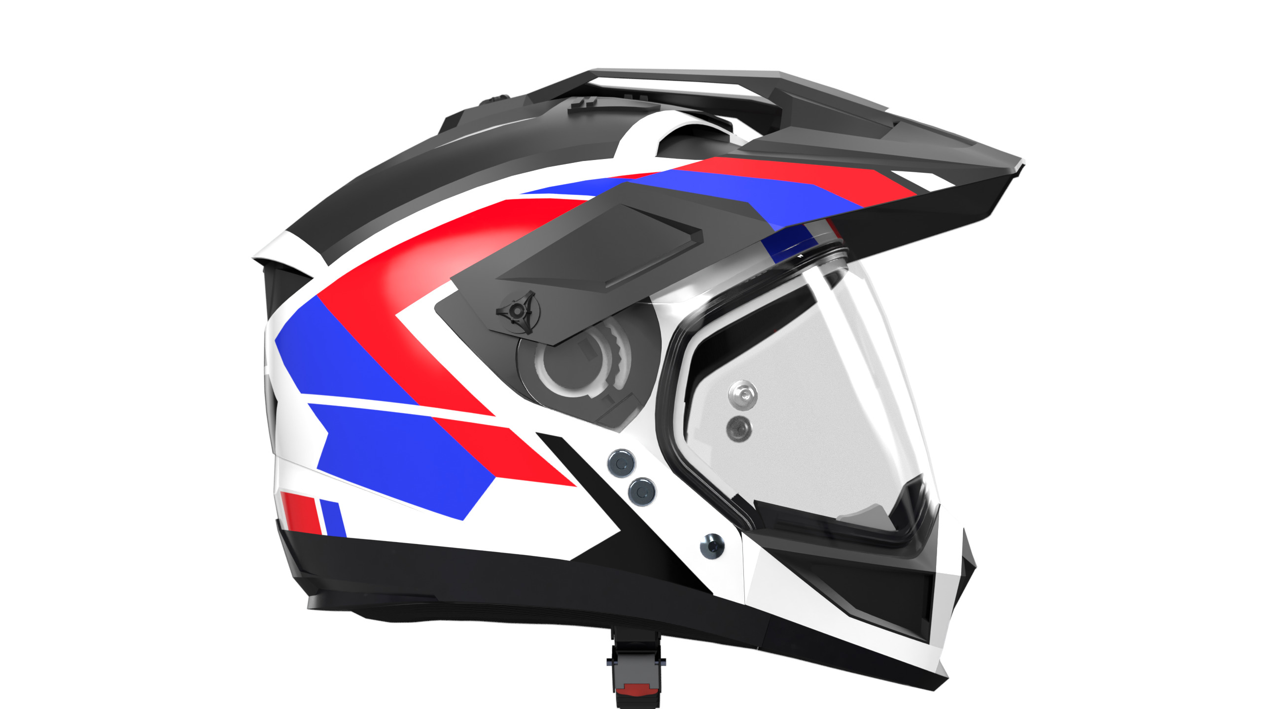 Modular Motorcycle Helmet with 7 modes Low-poly 3D model_12