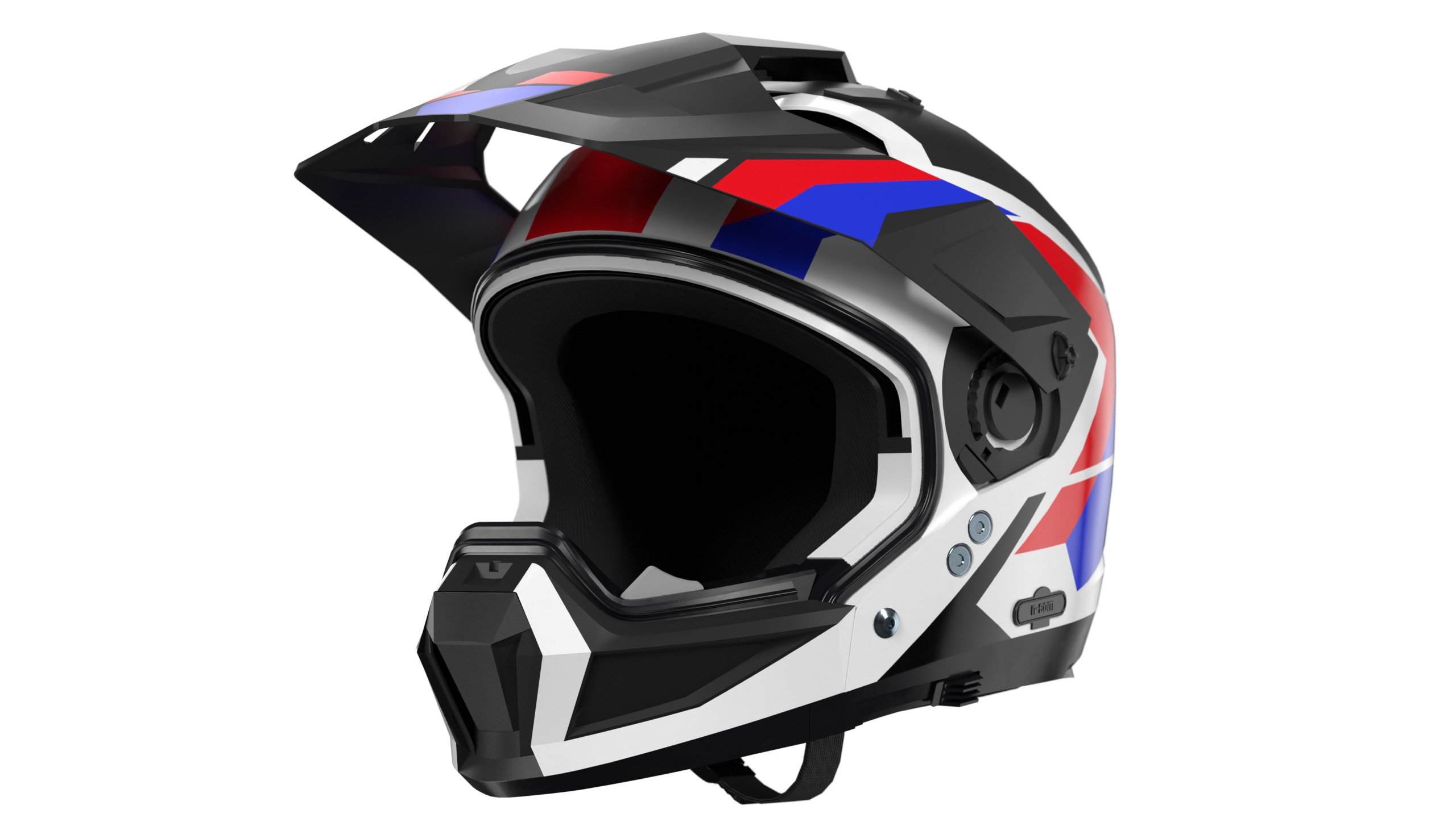 Modular Motorcycle Helmet with 7 modes Low-poly 3D model_3