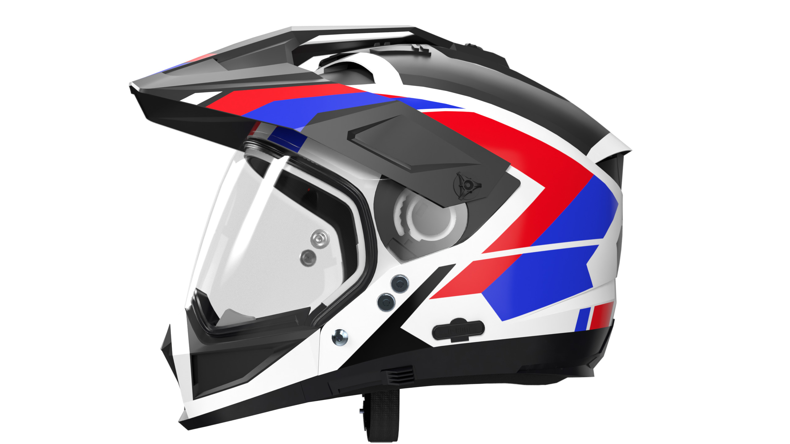 Modular Motorcycle Helmet with 7 modes Low-poly 3D model_8