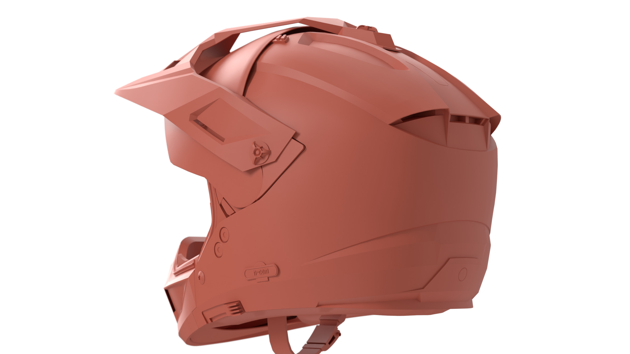 Modular Motorcycle Helmet with 7 modes Low-poly 3D model_24