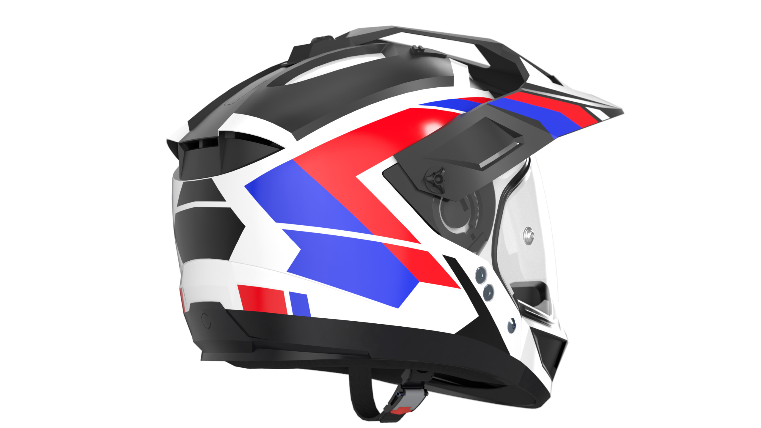 Modular Motorcycle Helmet with 7 modes Low-poly 3D model_11