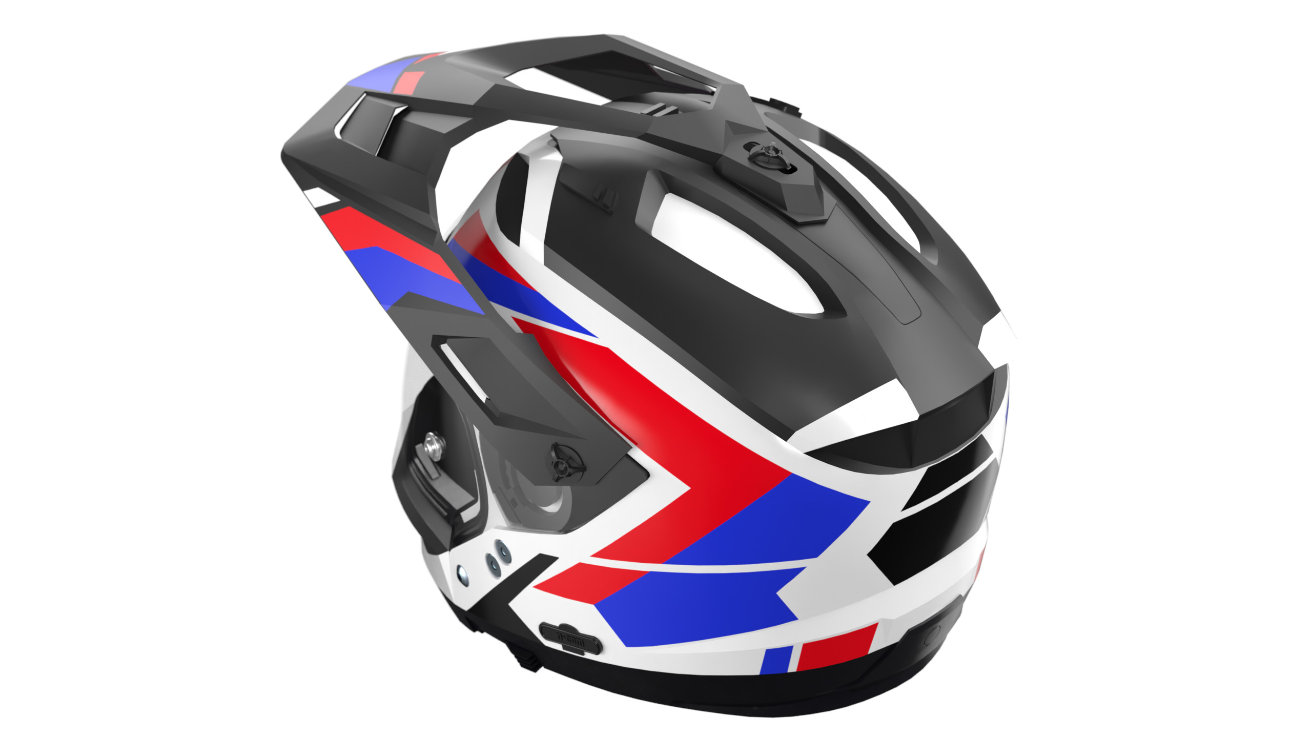 Modular Motorcycle Helmet with 7 modes Low-poly 3D model_17