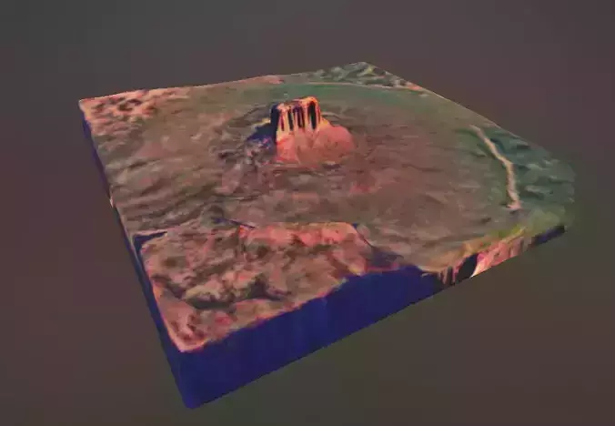 Monument valley 3D print model