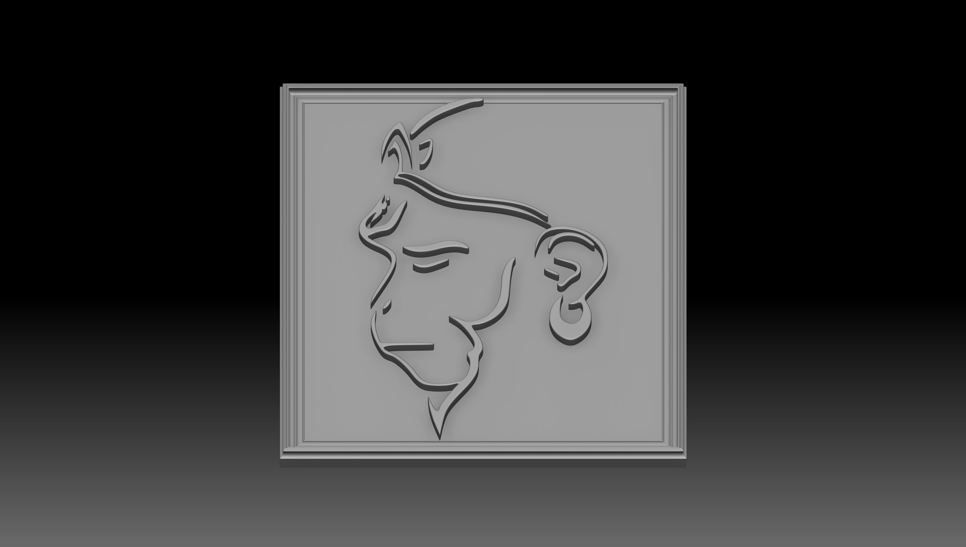 Hanuman ji frame indian god idol 3d print 3D print model_3