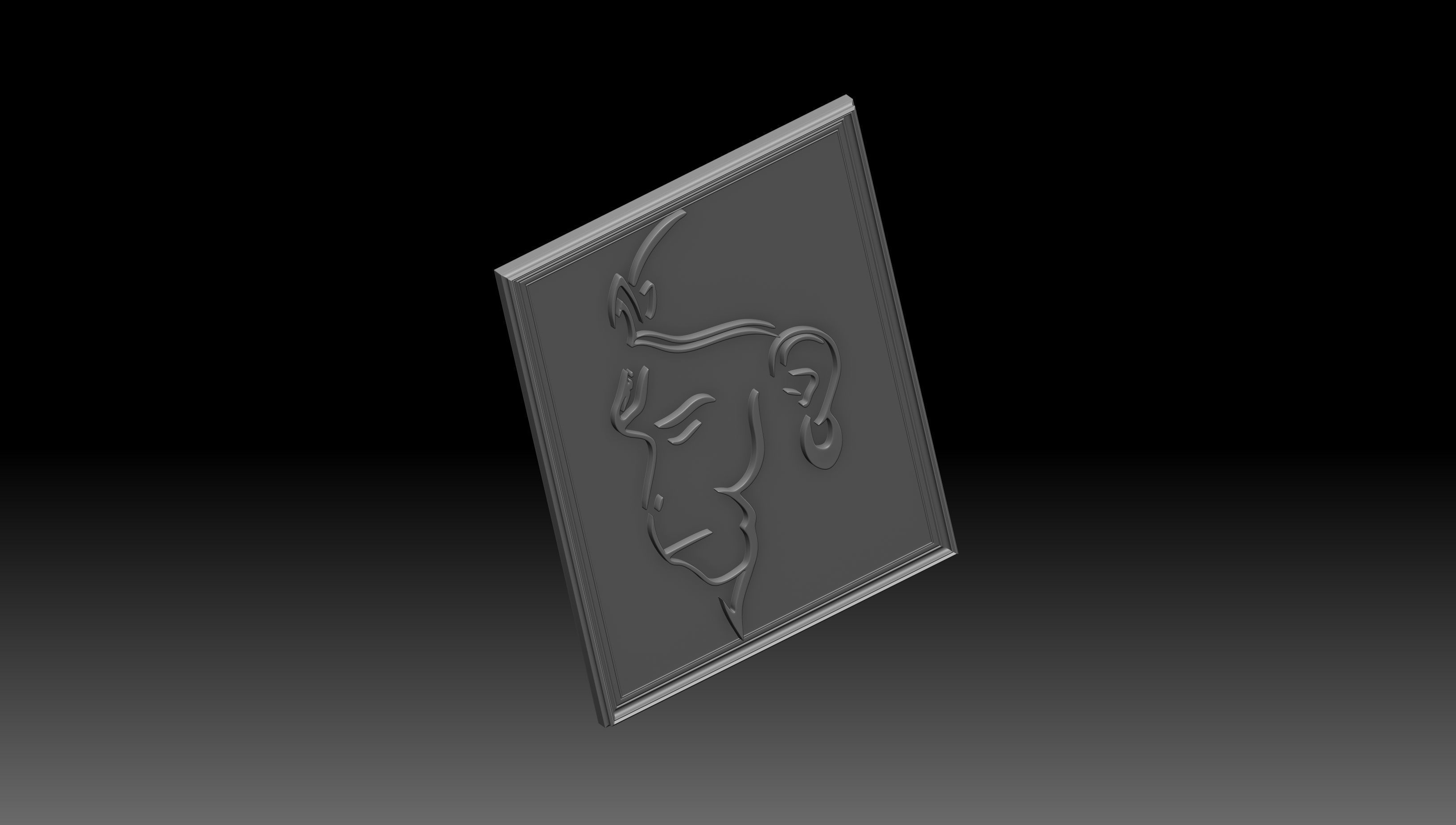 Hanuman ji frame indian god idol 3d print 3D print model_4