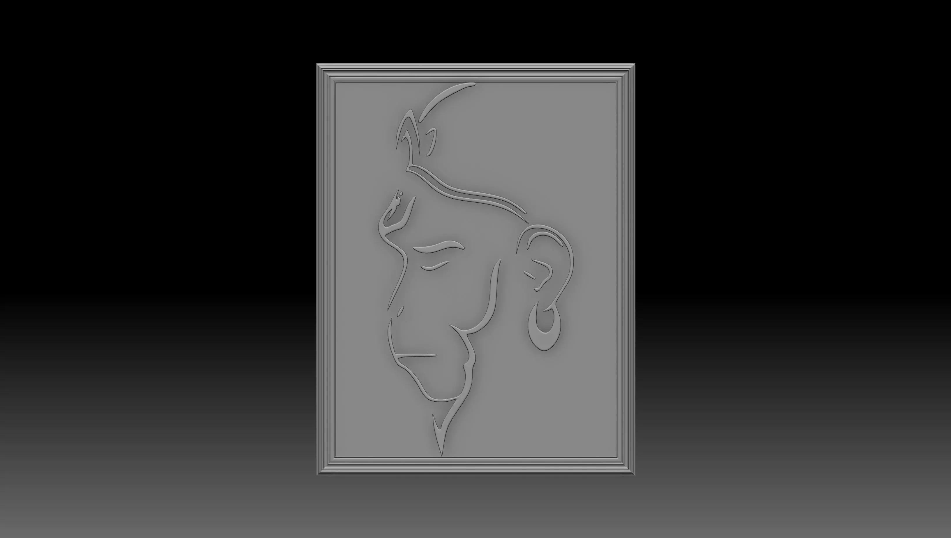 Hanuman ji frame indian god idol 3d print 3D print model_0