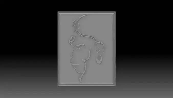 Hanuman ji frame indian god idol 3d print 3D print model