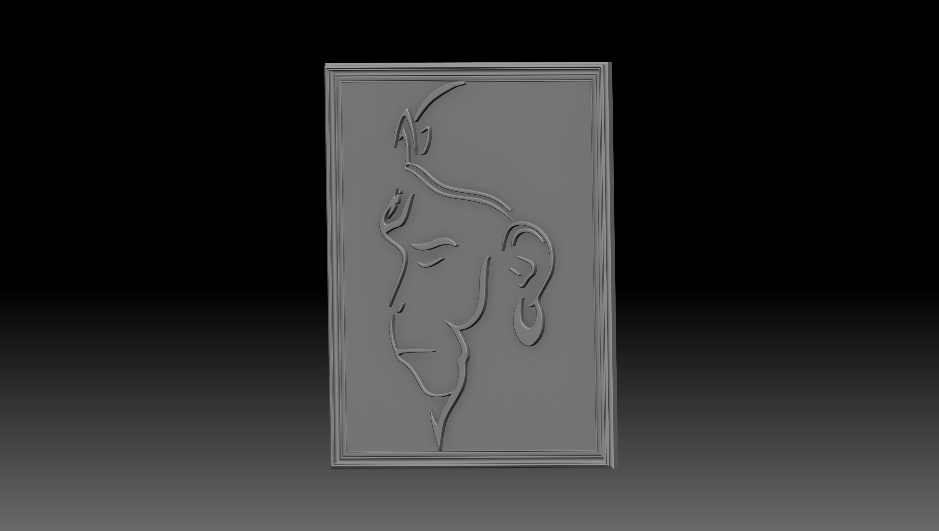 Hanuman ji frame indian god idol 3d print 3D print model_2