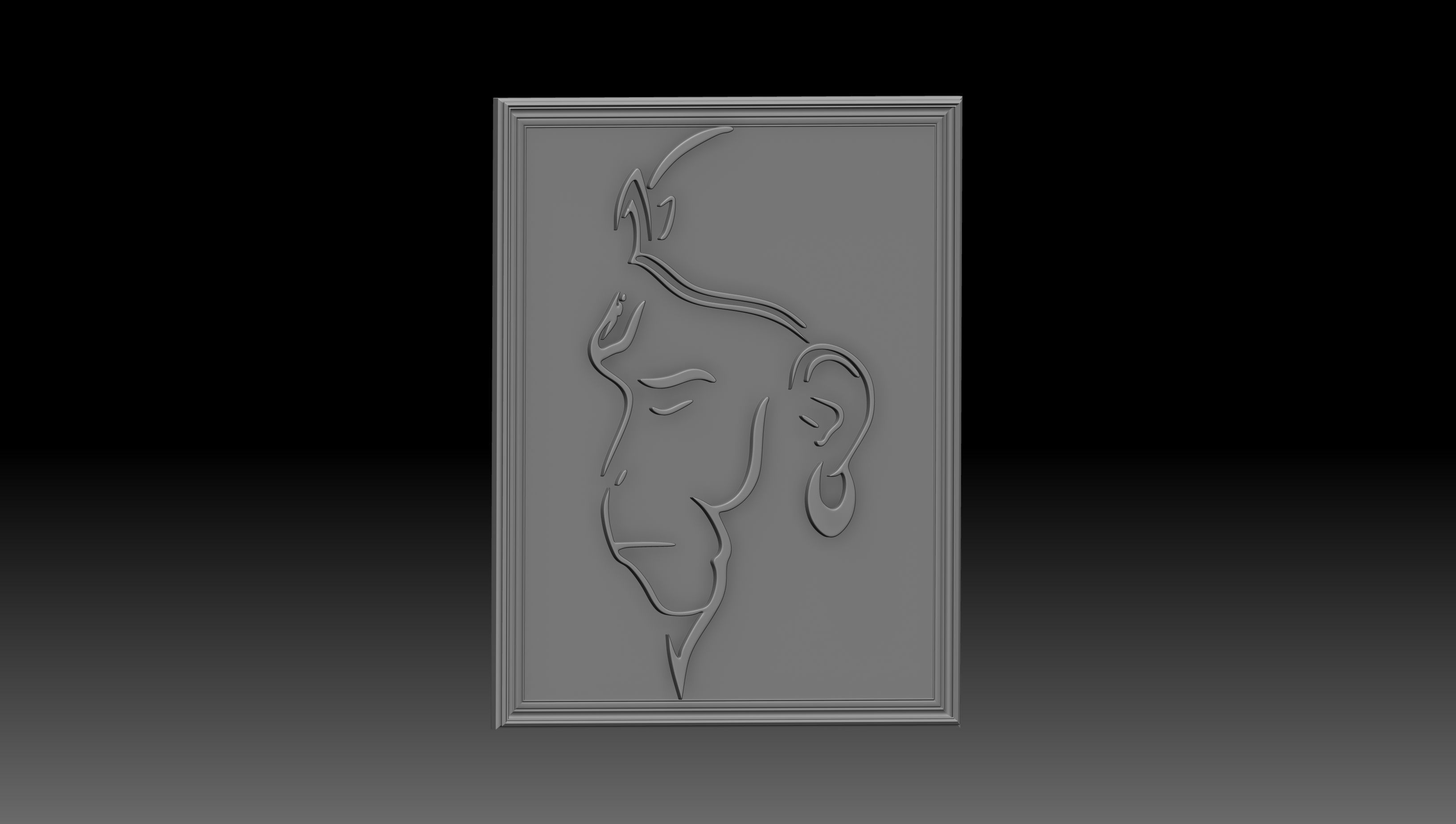 Hanuman ji frame indian god idol 3d print 3D print model_1