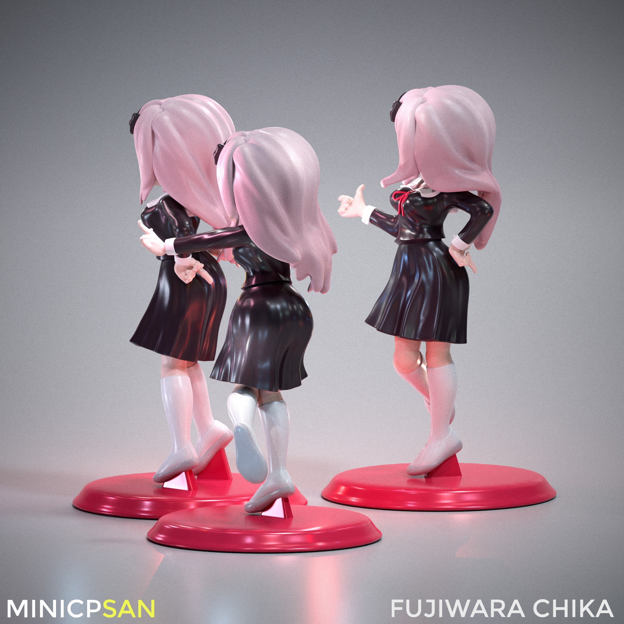 3in1 Mini Fujiwara Chika Bundle - Kaguya-sama Love Is War 3D print model_3