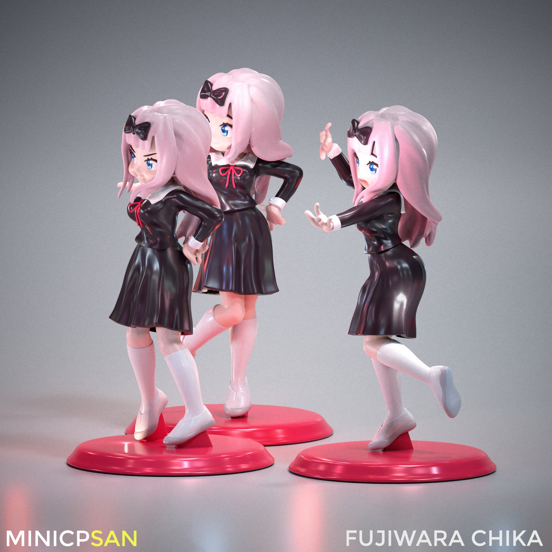 3in1 Mini Fujiwara Chika Bundle - Kaguya-sama Love Is War 3D print model_2