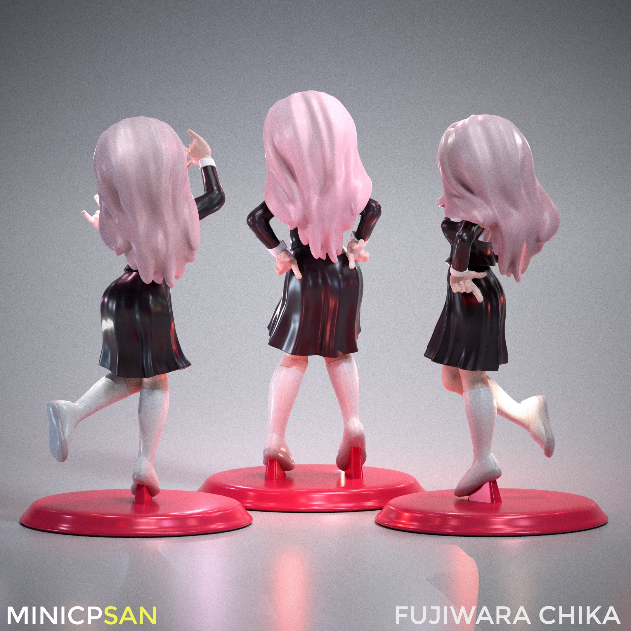 3in1 Mini Fujiwara Chika Bundle - Kaguya-sama Love Is War 3D print model_4