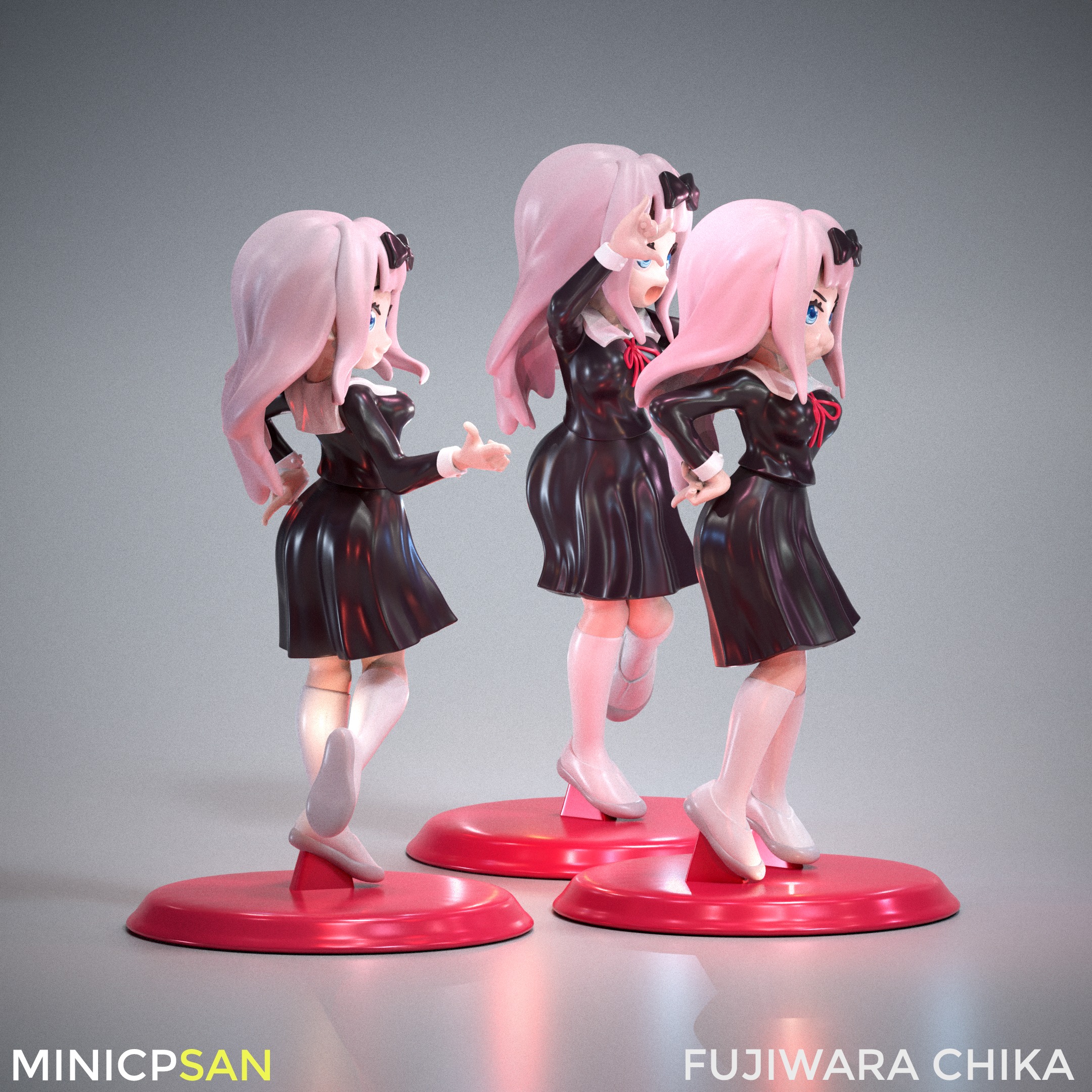 3in1 Mini Fujiwara Chika Bundle - Kaguya-sama Love Is War 3D print model_6