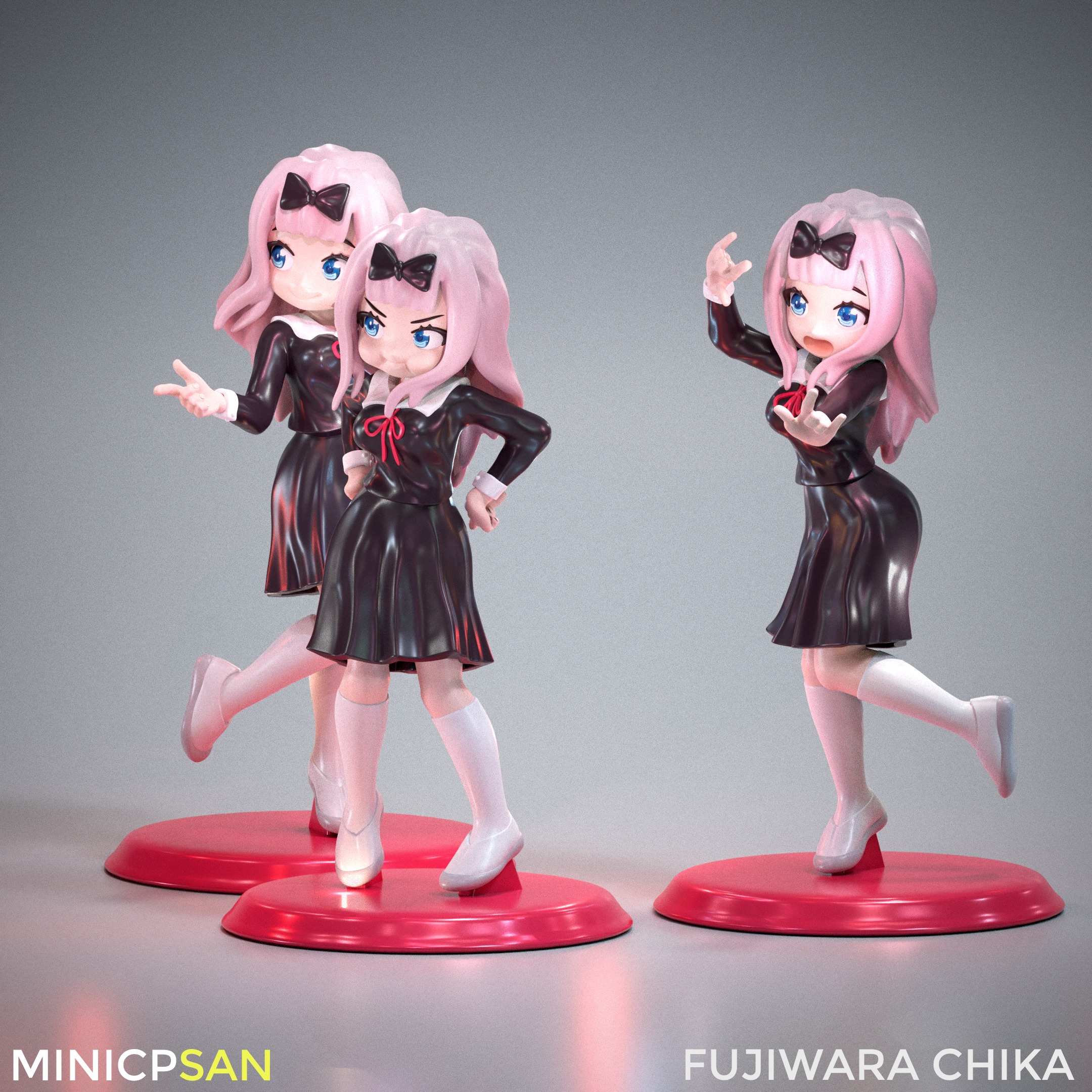 3in1 Mini Fujiwara Chika Bundle - Kaguya-sama Love Is War 3D print model_1