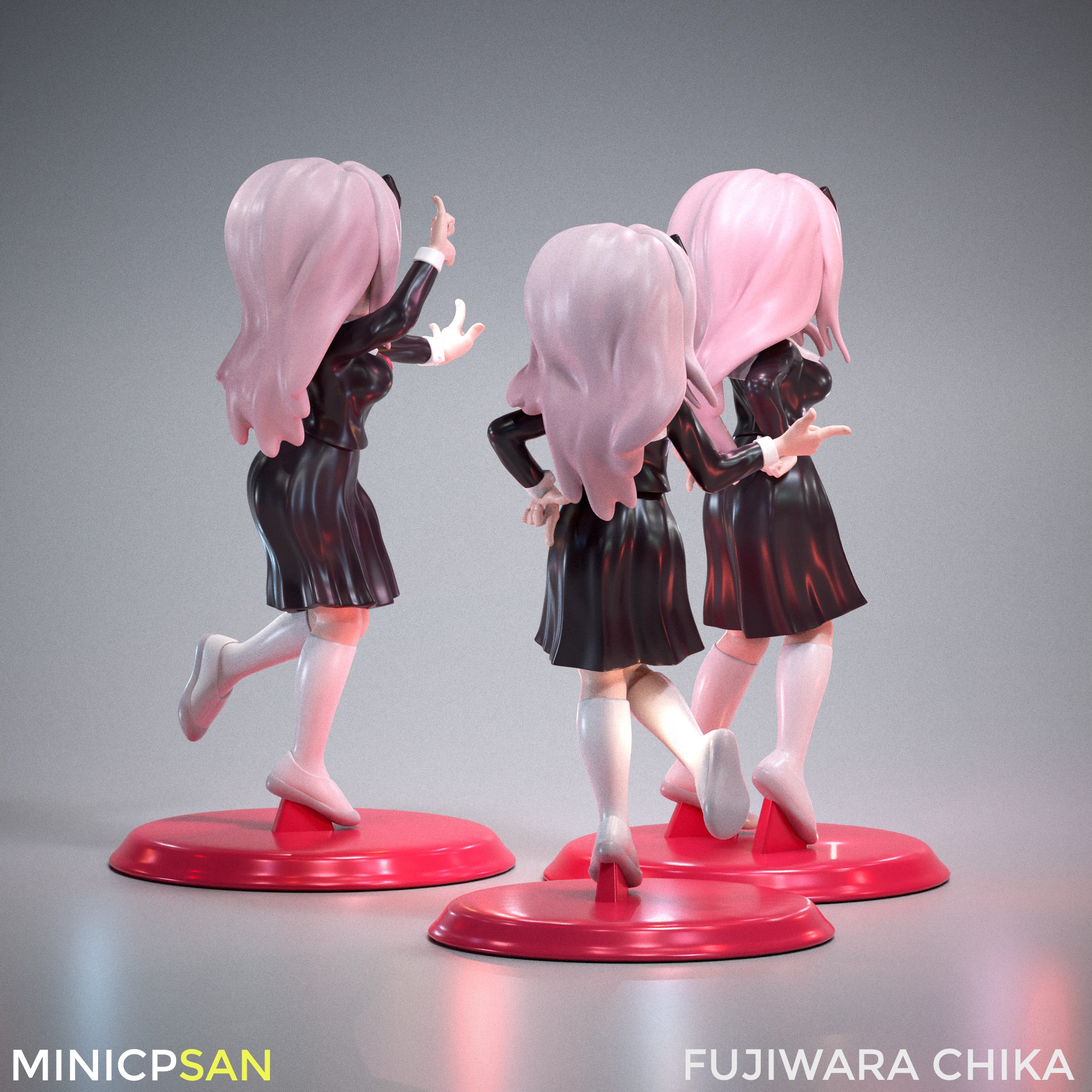 3in1 Mini Fujiwara Chika Bundle - Kaguya-sama Love Is War 3D print model_5