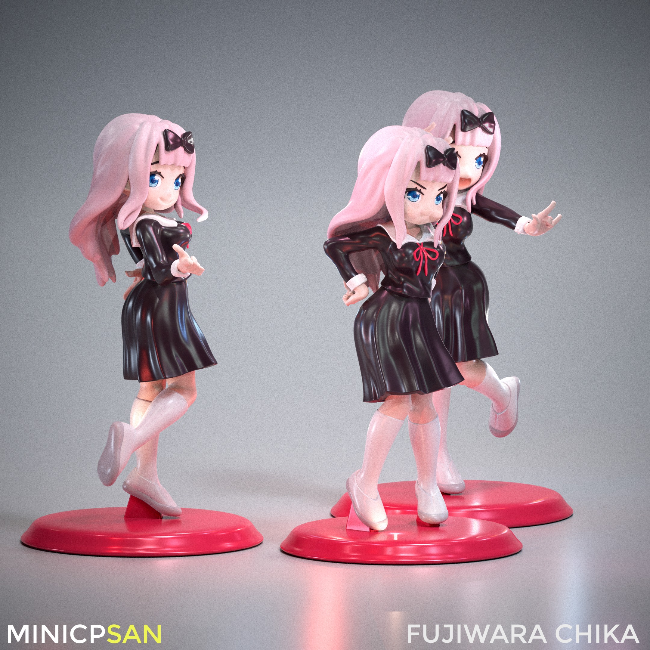 3in1 Mini Fujiwara Chika Bundle - Kaguya-sama Love Is War 3D print model_7