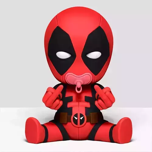 Baby Deadpool Middle Finger