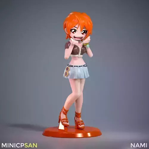 Mini Nami Enies Lobby Outfit 01 - One Piece Anime Figure 3D print model